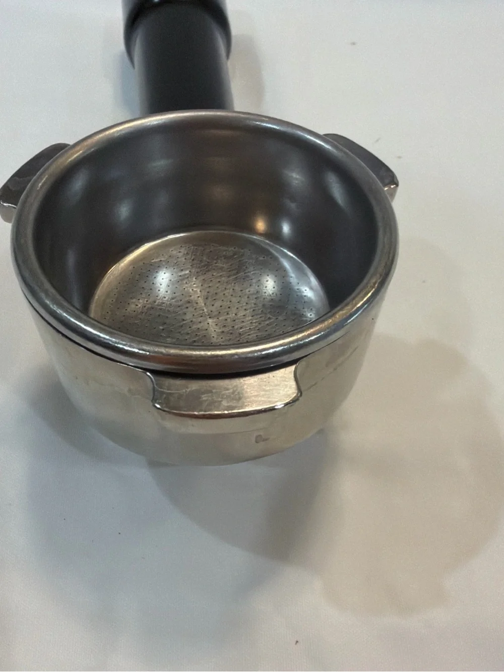 Breville Stainless Steel Portafilter with Black Handle